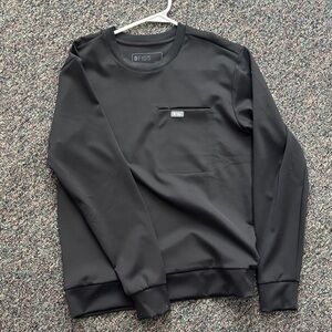 FIGS Men's Black Crewneck Performance Sweater